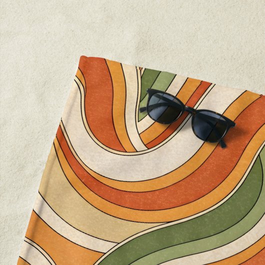 Magic Waves Pattern ビーチタオル (インサイチュ)