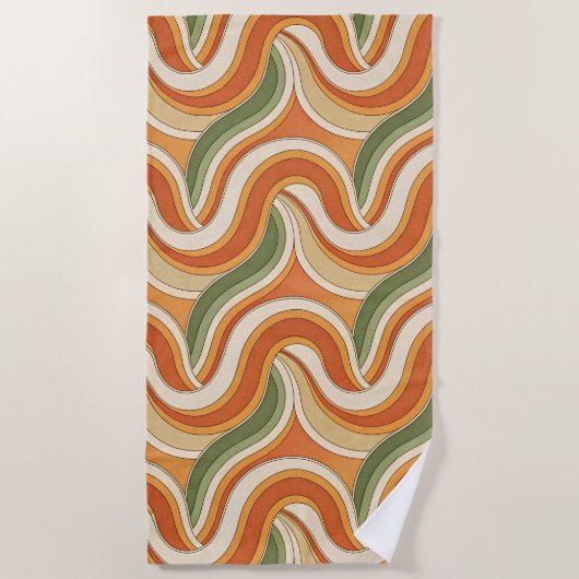 Magic Waves Pattern ビーチタオル (正面)