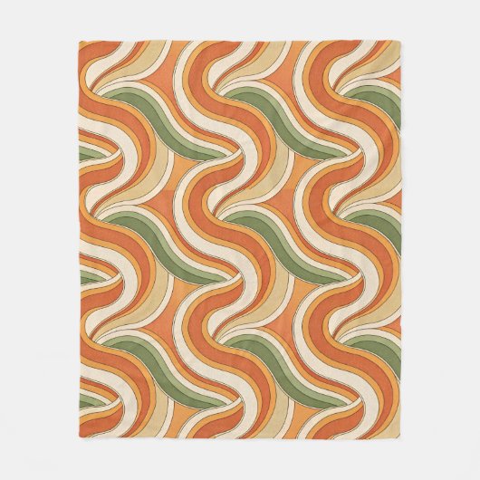 Magic Waves Pattern フリースブランケット (正面)