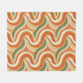 Magic Waves Pattern フリースブランケット (正面(横))