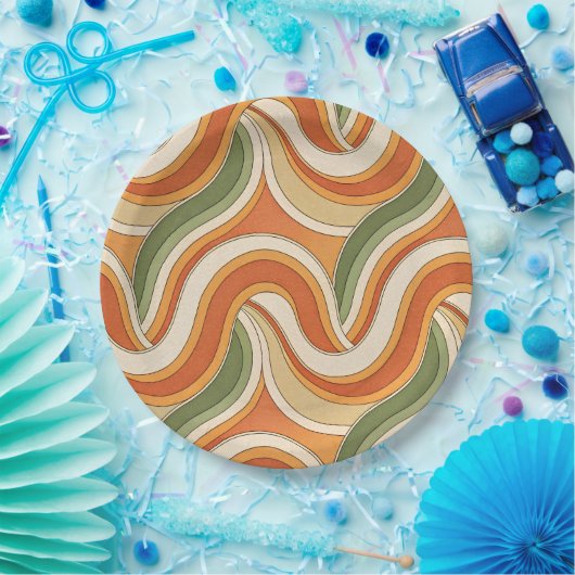 Magic Waves Pattern ペーパープレート (パーティー)
