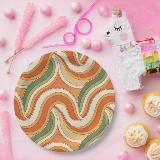 Magic Waves Pattern ペーパープレート (パーティー)