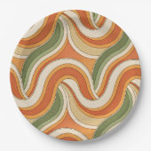 Magic Waves Pattern ペーパープレート (正面)