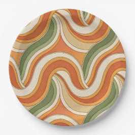 Magic Waves Pattern ペーパープレート