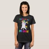 Magical 1st Day Of 2nd Grade Dabbing Unicorn Back  Tシャツ (正面フル)