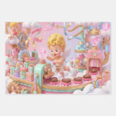 Magical 3D Cupid’s Valentine Gift Factory Scene ラッピングペーパーシート (正面3)