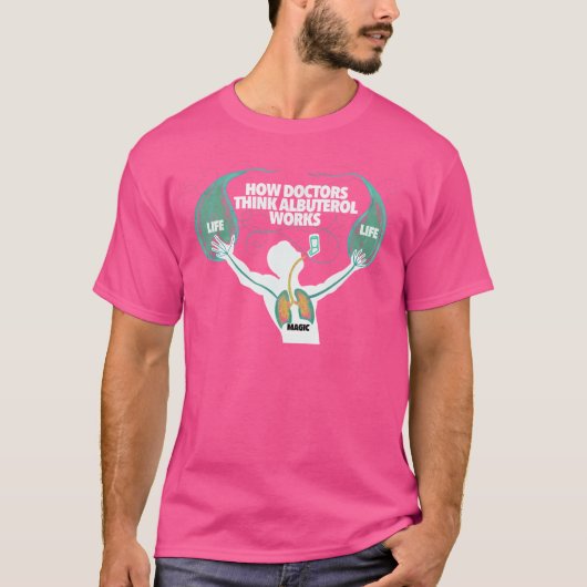 Magical Albuterol Funny Respiratory Therapist Desi Tシャツ (正面)