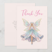 Magical Angel Fairy Pastel Colors サンキューカード (正面/裏面)