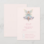 Magical Angel Fairy Pastel Colors 出欠カード (正面/裏面)