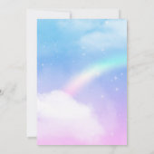 Magical Angel Fairy Pastel Colors Birthday 招待状 (裏面)