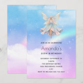 Magical Angel Fairy Pastel Colors Birthday 招待状 (正面/裏面)