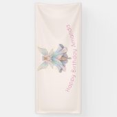Magical Angel Fairy Pastel Colors Birthday 横断幕 (縦)