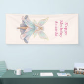 Magical Angel Fairy Pastel Colors Birthday 横断幕 (トレードショー)