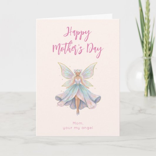 Magical Angel Fairy Pastel Colors Mother's Day シーズンカード (正面)