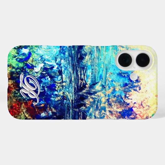 magical artistic ethereal Abstract Monogram Case-Mate iPhoneケース (裏面 (横))