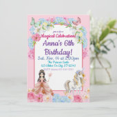 Magical Asian Princess Unicorn Birthday 招待状 (スタンド正面)