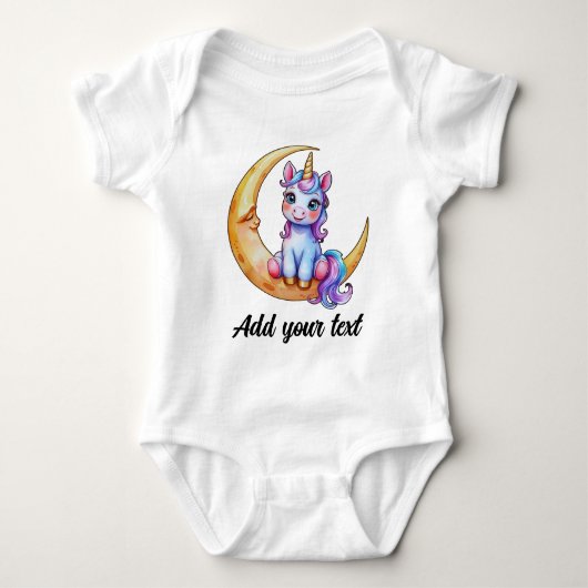 Magical Baby Unicorn Bodysuit ベビーボディスーツ (正面)