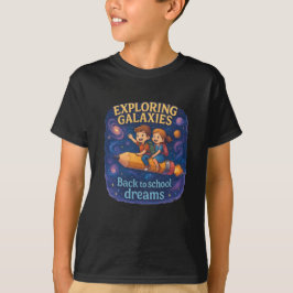 Magical back-to-school children, riding on  pencil tシャツ