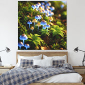 Magical Bioluminescent Fungi - Deep Forest キャンバスプリント (インサイチュ (寝室))