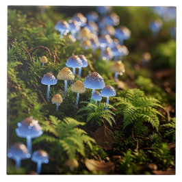 Magical Bioluminescent Fungi - Deep Forest タイル