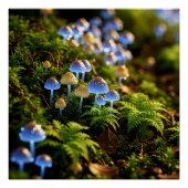 Magical Bioluminescent Fungi - Deep Forest ポスター (正面)