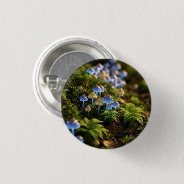 Magical Bioluminescent Fungi - Deep Forest 缶バッジ