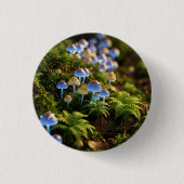 Magical Bioluminescent Fungi - Deep Forest 缶バッジ (正面)