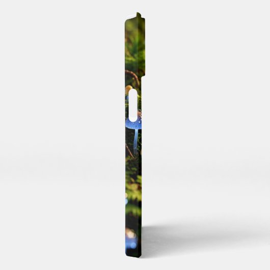 Magical Bioluminescent Fungi - Deep Forest iPhoneケース (右側面)