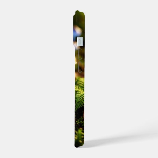 Magical Bioluminescent Fungi - Deep Forest iPhone 15ケース (左側面)