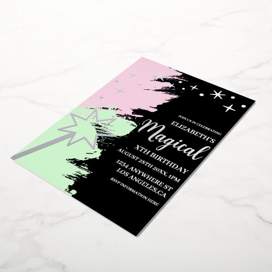 Magical Birthday 箔招待状 (回転した状態)