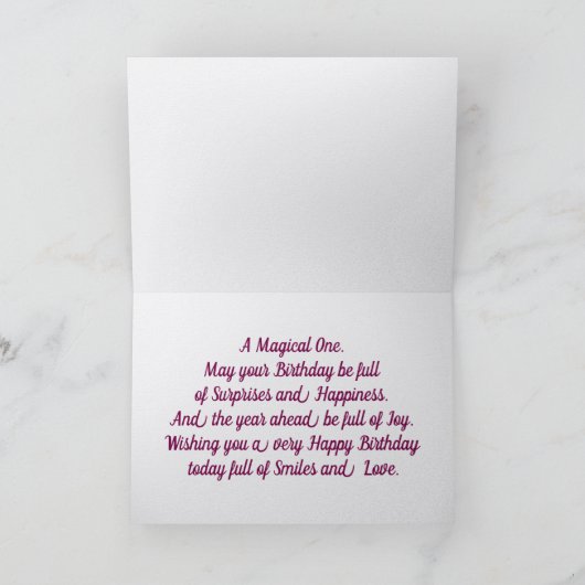 Magical Birthday Greeting Card カード (内部)