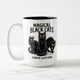 Magical Black Cats ツートーンマグカップ