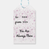 Magical blue butterfly pink glitter art ギフトタグ (裏面)