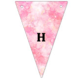 Magical blue butterfly pink glitter art バンティングフラッグ (第2の旗)