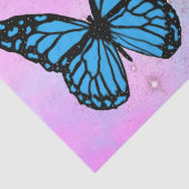 Magical blue butterfly pink glitter art 薄葉紙 (詳細)