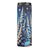 Magical Blue Christmas Train Moonlit Scene タンブラー (裏面)