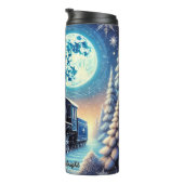 Magical Blue Christmas Train Moonlit Scene タンブラー (回転右)