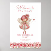 Magical Blush Fairy Flowers 6th Birthday Welcome   ポスター (正面)