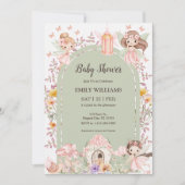 Magical Boho Arch Fairy Baby Shower Invitations 招待状 (正面)