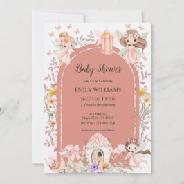 Magical Boho Fairy Garden Baby Shower Invitatio 招待状