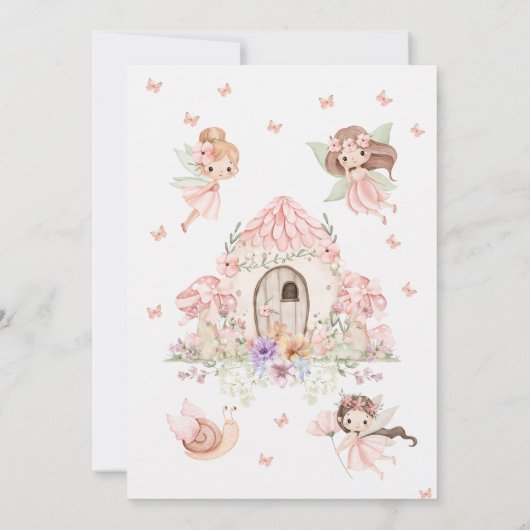 Magical Boho Fairy Garden Baby Shower Invitatio 招待状 (裏面)