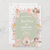 Magical Boho Fairy Garden Wildflower 招待状 (正面/裏面)