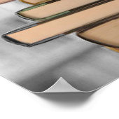 Magical books with dragon and castle poster ポスター (角)