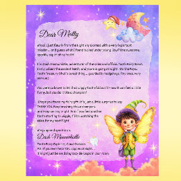 Magical Boys Tooth Fairy Keepsake Letter- Custom