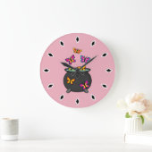 Magical Butterflies from a Cauldron ラージ壁時計 (ホーム)