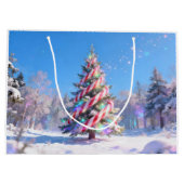 Magical Candy Cane Christmas Tree ラージペーパーバッグ (裏面)