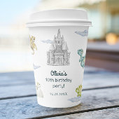 Magical Castle Cute Dragons Kids Birthday 紙コップ