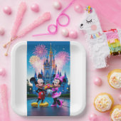 Magical Castle Mickey and Minnie Mouse Party Paper ペーパープレート (パーティー)