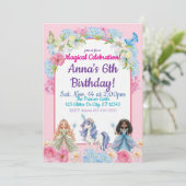 Magical Celebration Princess Unicorn Birthday 招待状 (スタンド正面)