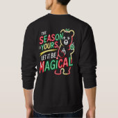 Magical Christmas Bear Festive Holiday Pullover  スウェットシャツ (裏面)